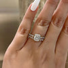Copper Inlay Geometric Zircon Rings