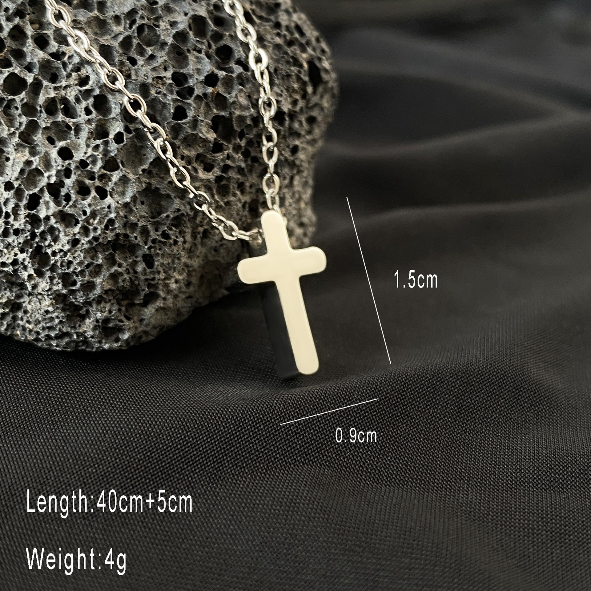 Jewelry Retro Cross Titanium Steel Pendant Necklace