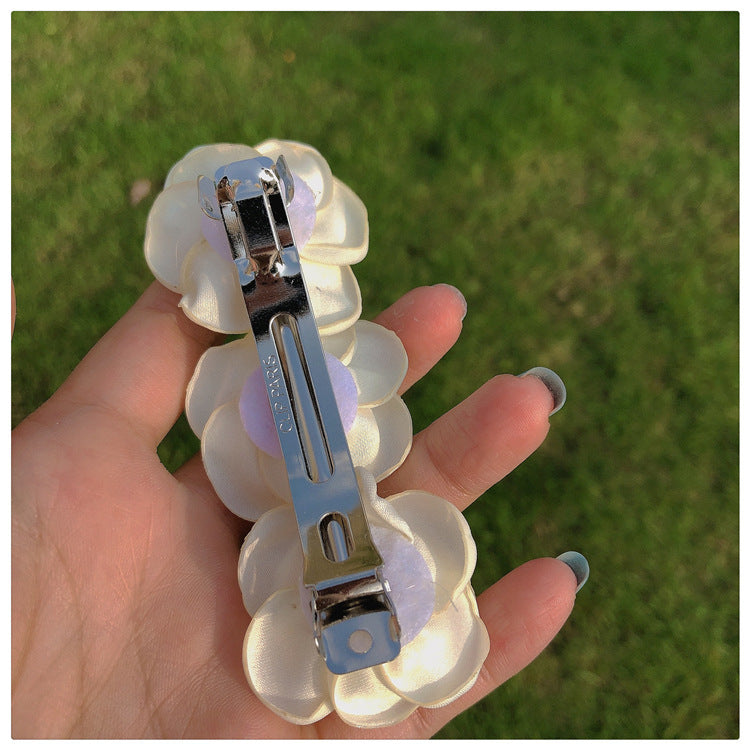 sweet flower cloth hair clip 1 piece