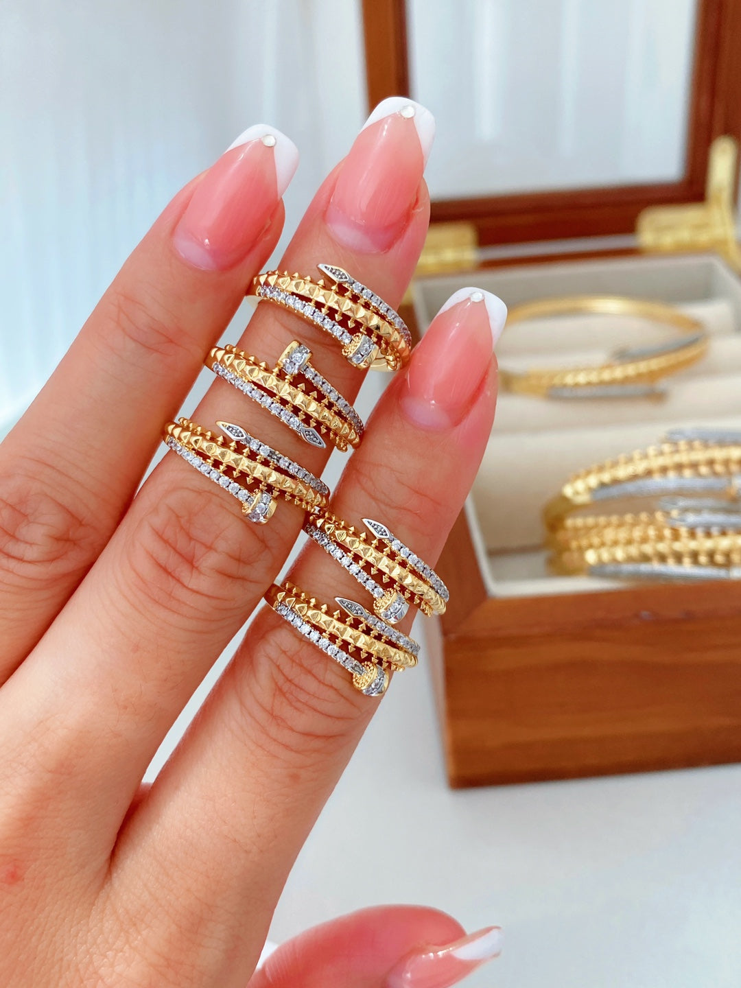 Jewelry Vintage Style Classic Style Nail Copper Mixed Metal Rings Bracelets