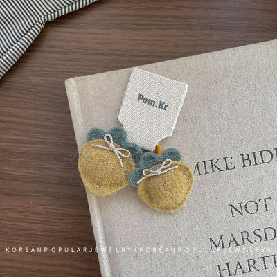 Sweet Girl'S Strawberry Cloth Hair Clip Hair Tie