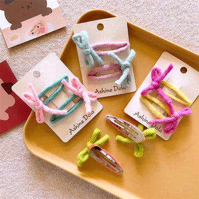 Kid'S Basic Simple Style Bow Knot Cloth Hair Clip