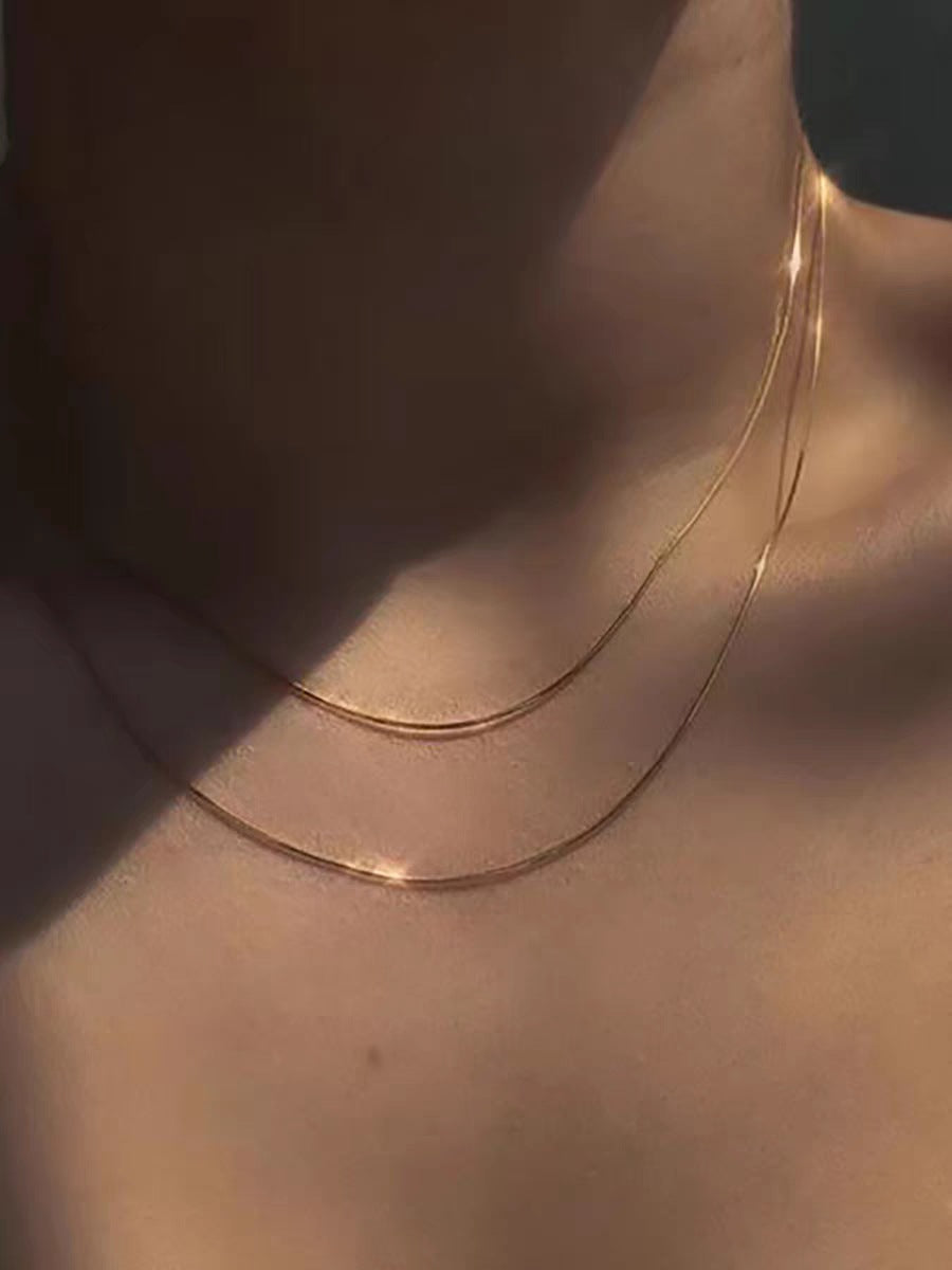 Jewelry Basic Classic Style Geometric Titanium Steel Plating Necklace