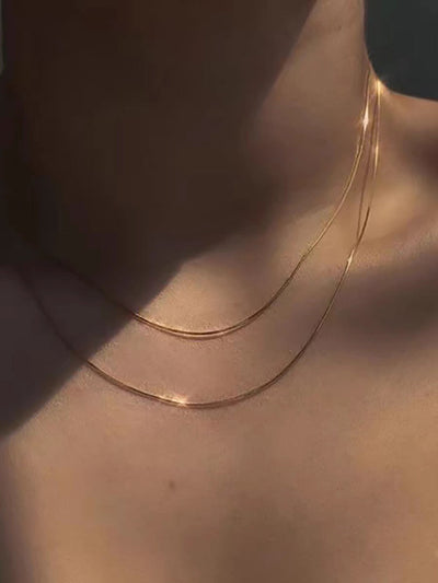 Jewelry Basic Classic Style Geometric Titanium Steel Plating Necklace