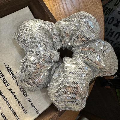 Women's Shiny Solid Color Sequins Hair Tie