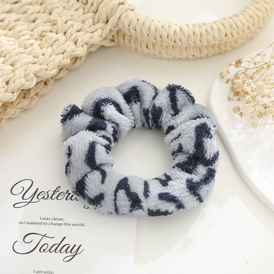 cute sweet color block cloth rib-knit hair tie