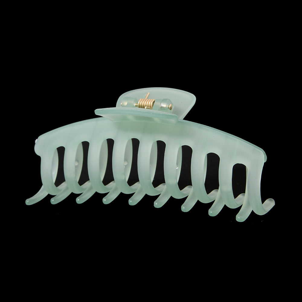 solid color jelly frosted hollow out hair clip