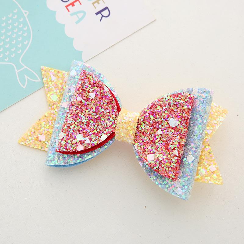 Girl'S IG Style Sweet Bow Knot Sequin Hair Clip