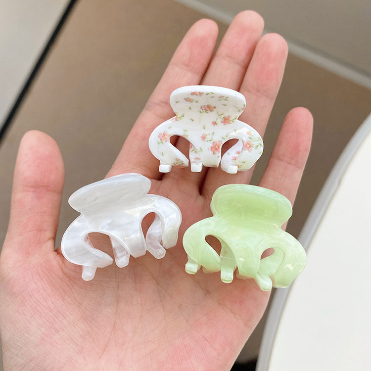 women's sweet solid color flowers plastic/resin headwear stoving varnish hair claws