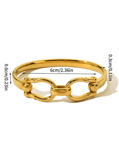 Simple Style Classic Style Solid Color Titanium Steel Bangle In Bulk