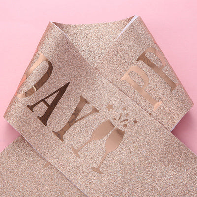 fashion letter metal inlay crown 2 piece set