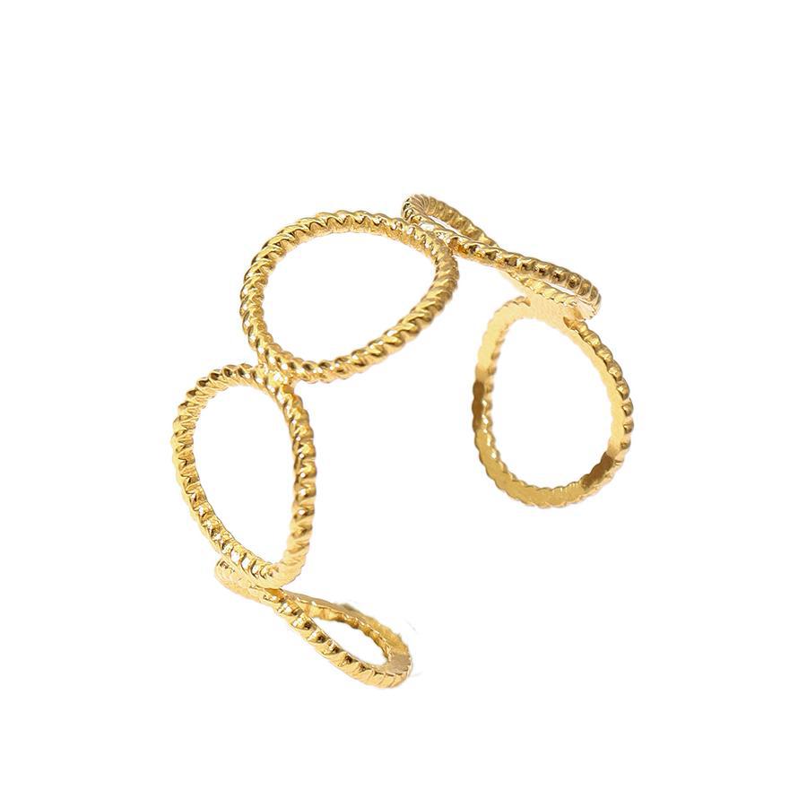 Jewelry Retro Devil's Eye Star Heart Shape 304 Stainless Steel Open Rings