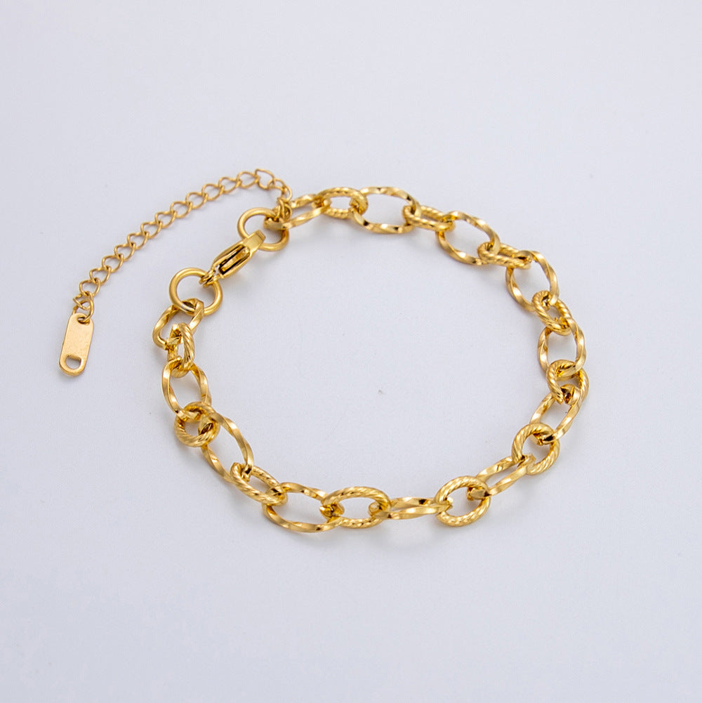 Casual Simple Style Solid Color 304 Stainless Steel Bracelets In Bulk