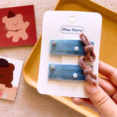 Kid'S Simple Style Classic Style Geometric Cloth Hair Clip