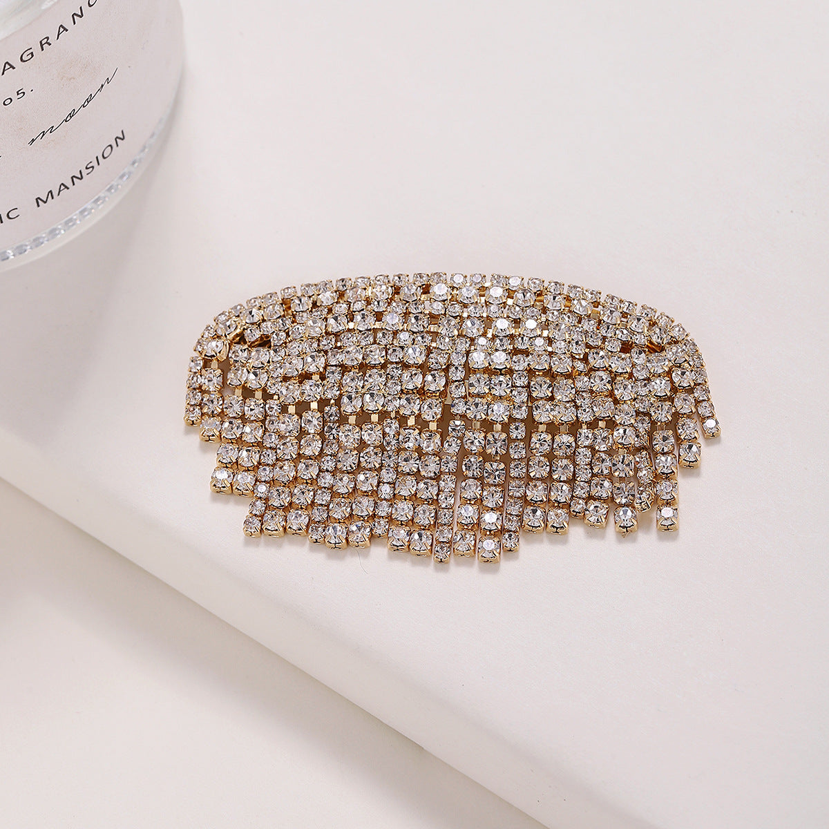 fashion geometric rhinestone plating rhinestones hair clip 1 piece