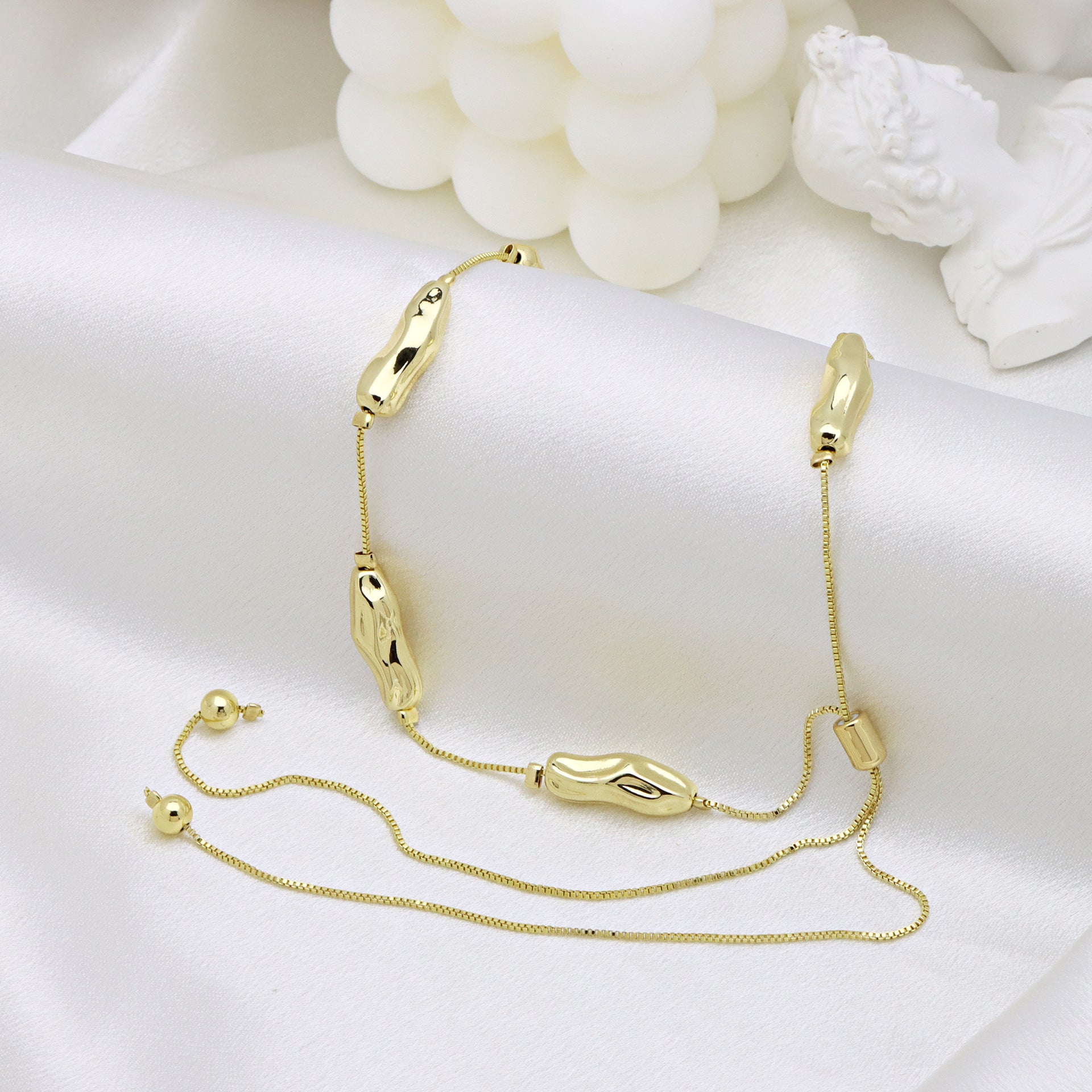 Copper 18K Gold Plated Plating Geometric Pendant Necklace