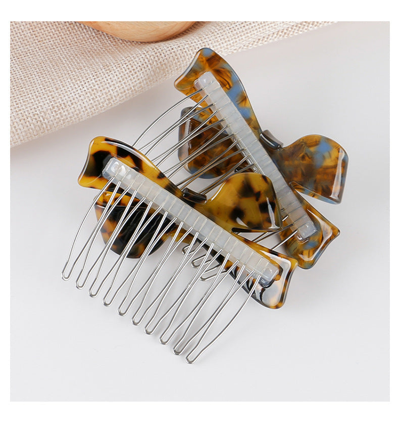Women's IG Style Simple Style Bow Knot Leopard Alloy Insert comb