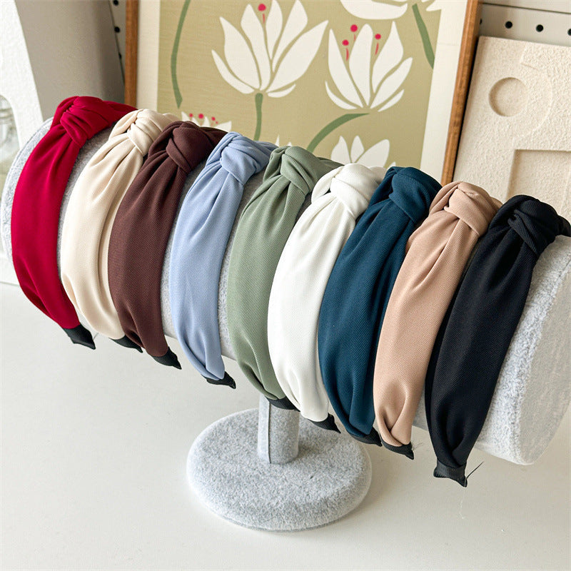 Women's Simple Style Solid Color Cloth Hair Band