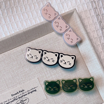 Women's Cartoon Style Cat Acetic acid sheets Hair Clip