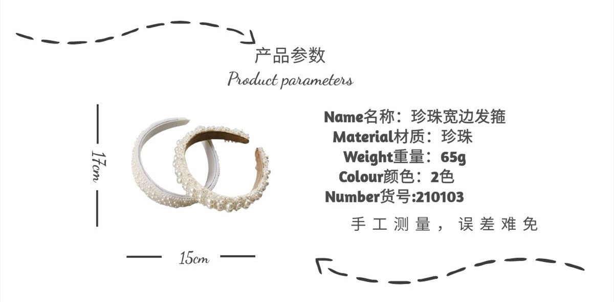 fashion full pearl headband
