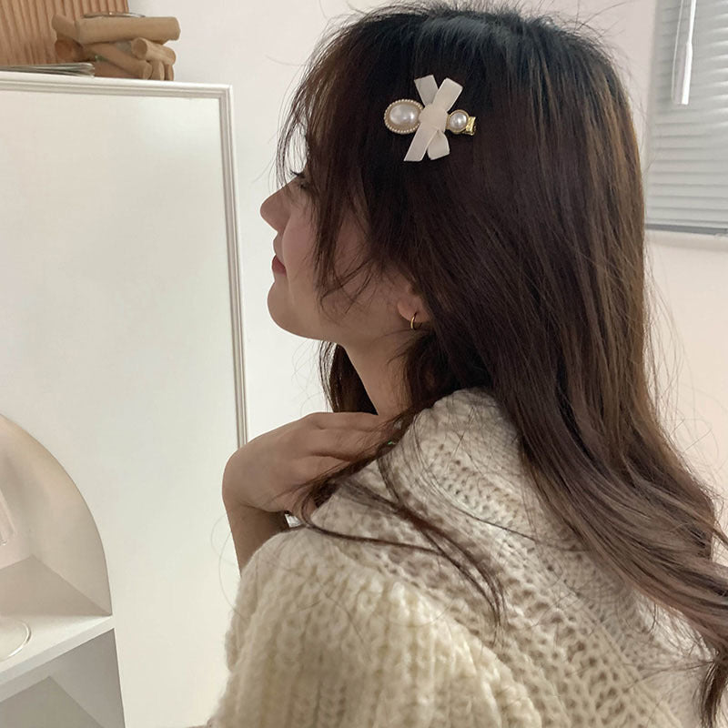 Women's Elegant Classic Style Bow Knot Cloth Hair Clip Hair Tie