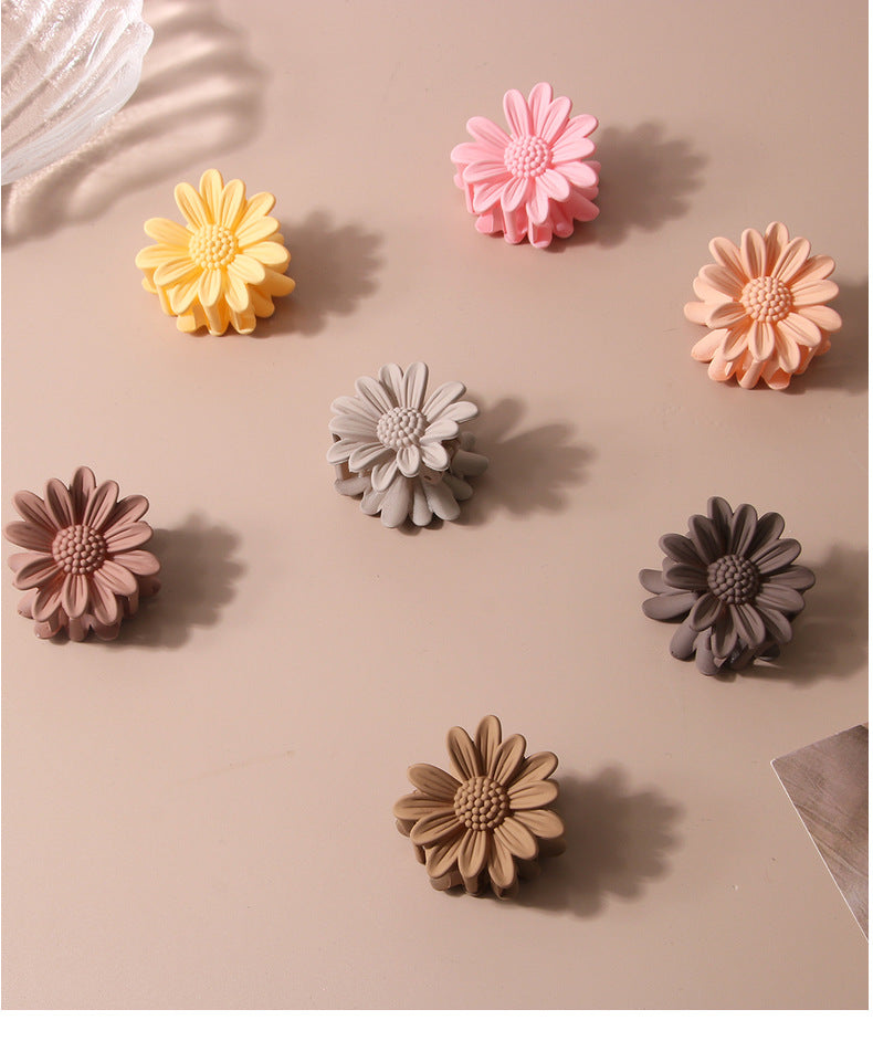 Women's Sweet Simple Style Flower Plastic Stoving Varnish Hair Claws