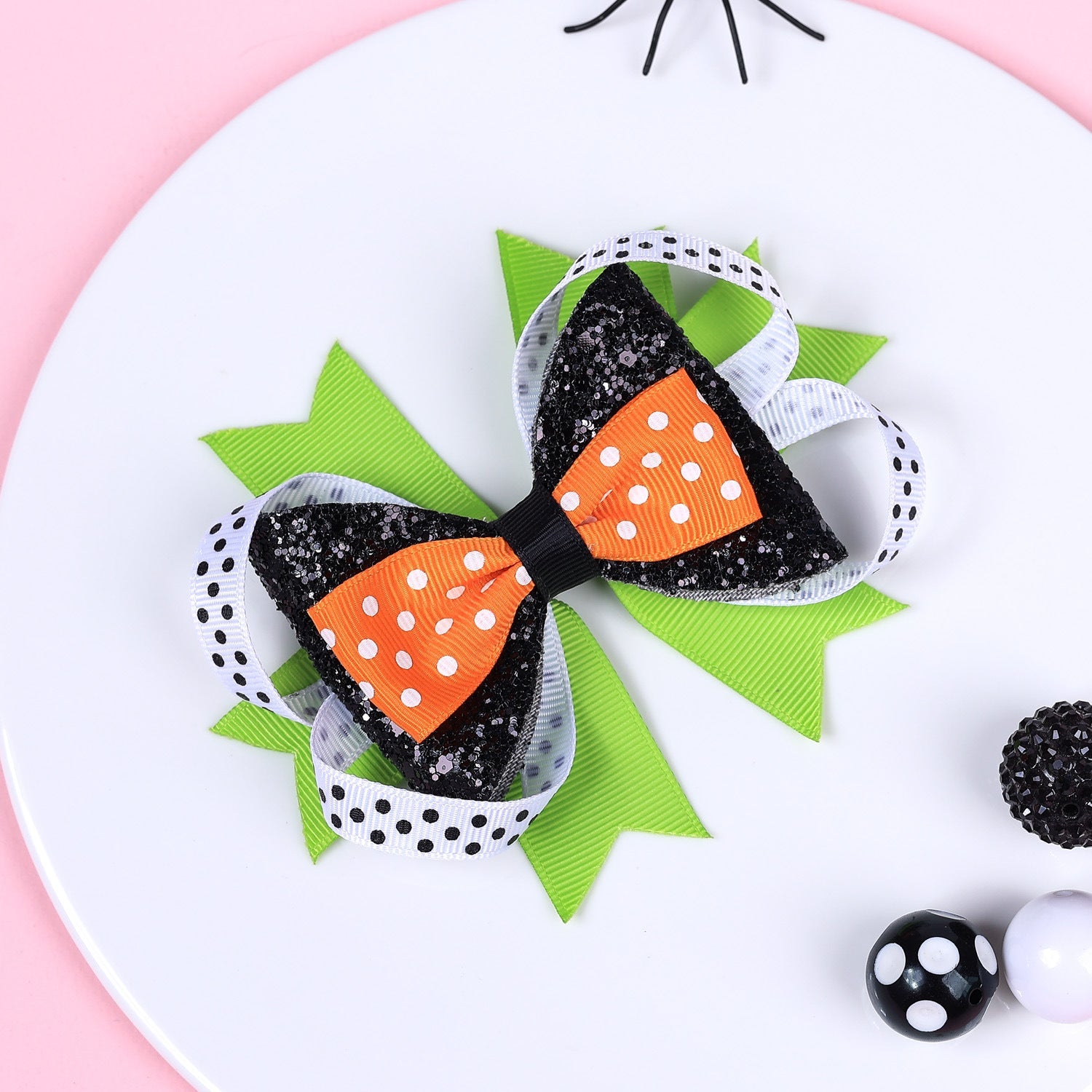 Halloween Funny Kid'S Bow Knot Threaded braid Hair Clip