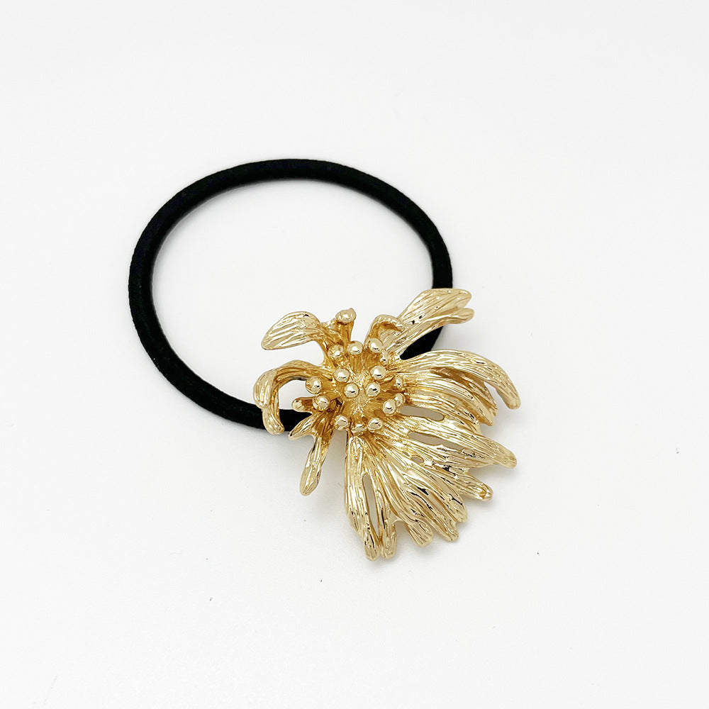Women's Simple Style Flower Alloy Plating Hair Tie