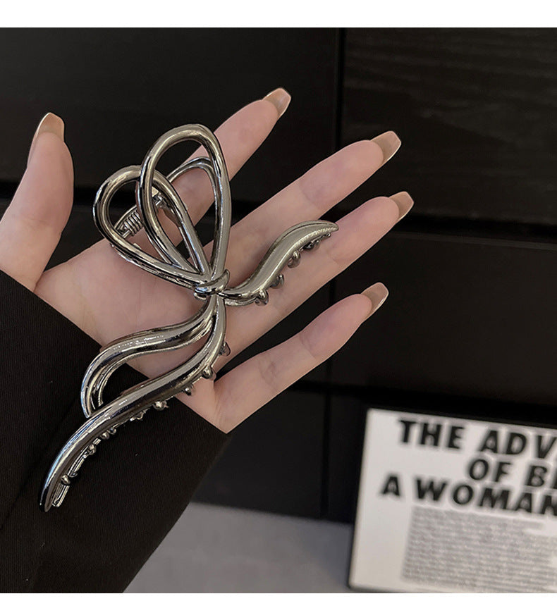 women's ig style elegant bow knot alloy plating hair claws