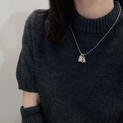 Jewelry Simple Style Classic Style Bear Titanium Steel Plating Pendant Necklace