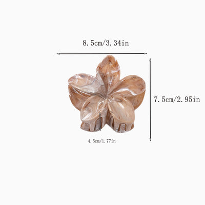 Women's Simple Style Floral Plastic Resin Stoving Varnish Hair Claws