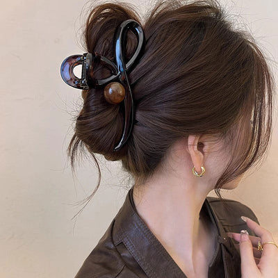 Cute love grab clip girl 2025 new popular high-end disc hair shark clip hairpin hair card headdress