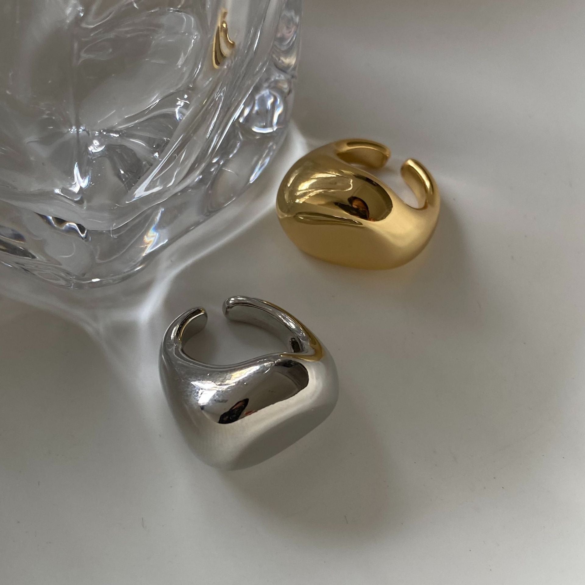 Copper Gold Plated Plating Solid Color Rings