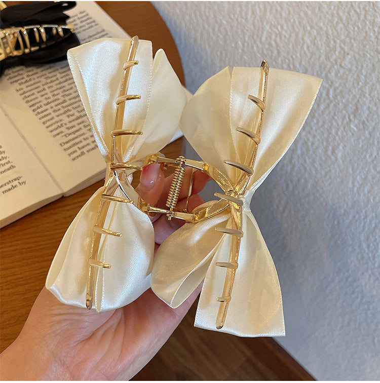 vintage style bow knot alloy cloth hair claws