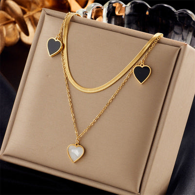 Jewelry Lady Star Heart Shape Butterfly Titanium Steel Irregular Plating Necklace