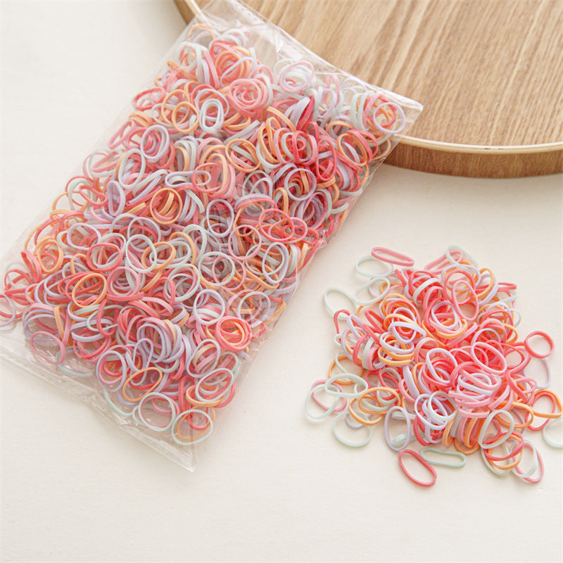 simple style solid color rubber band handmade hair tie