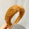 basic classic style solid color plush hair band