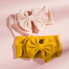 fashion children's solid color double-layer bowknot hairband