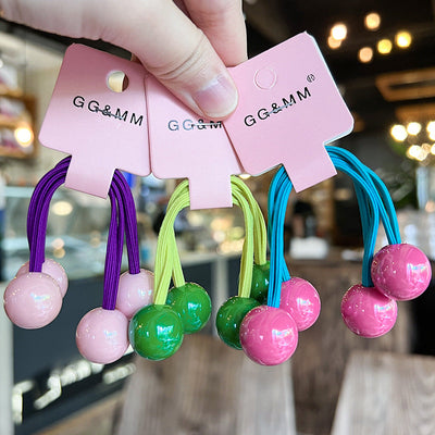 Kid'S Cute Simple Style Color Block Arylic Hair Tie
