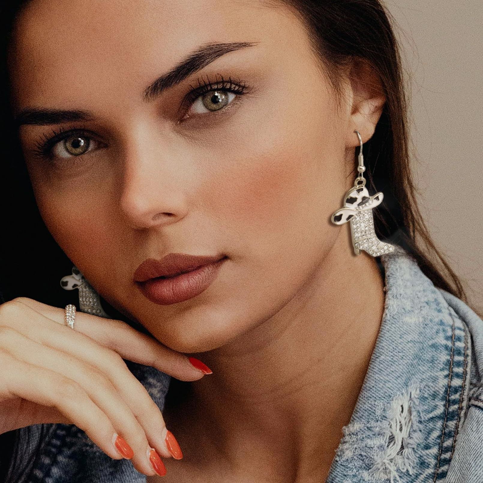 1 Pair Casual Simple Style Streetwear Boots Plating Copper Zircon Drop Earrings