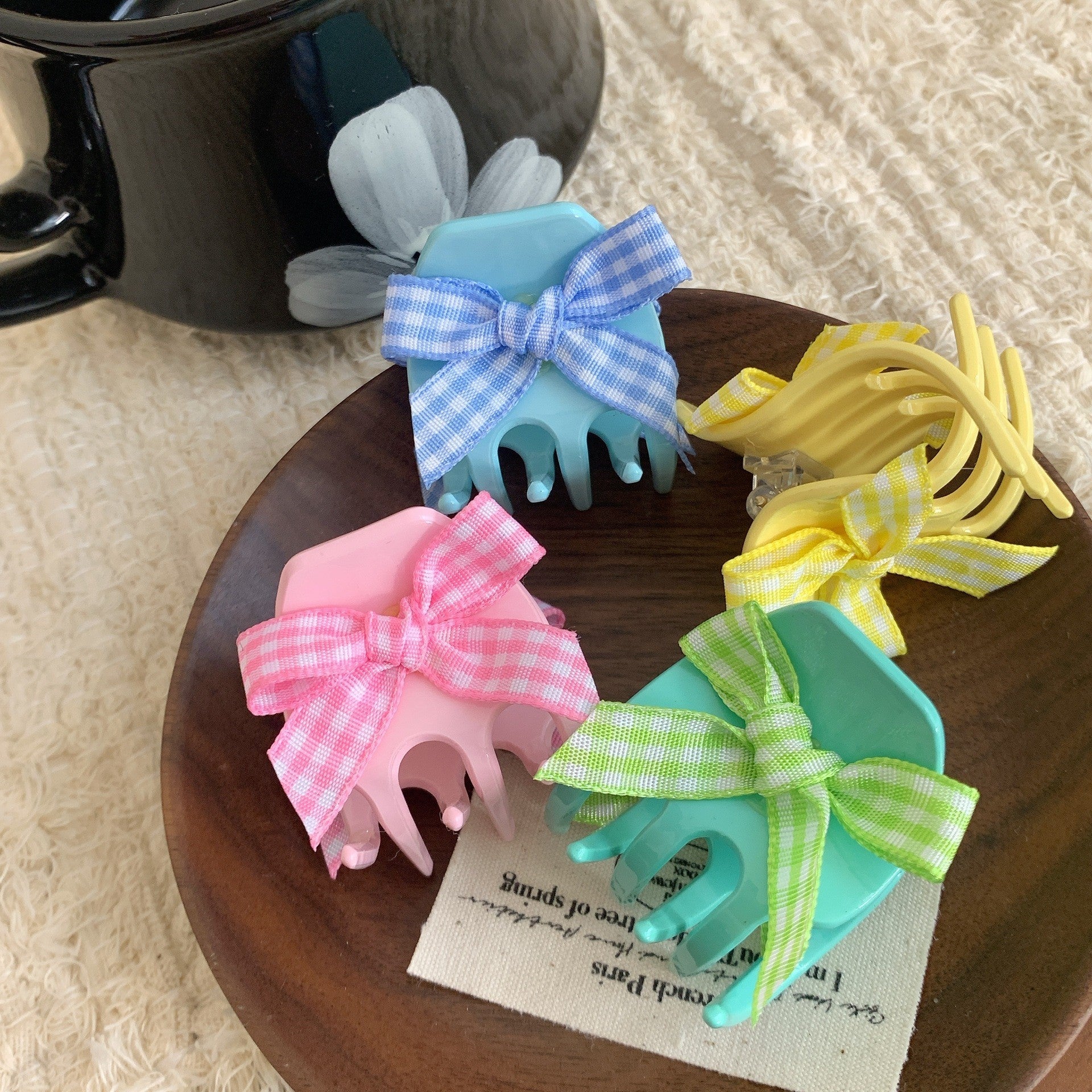 Women's Lady Bow Knot Acetic acid sheets Hair Claws