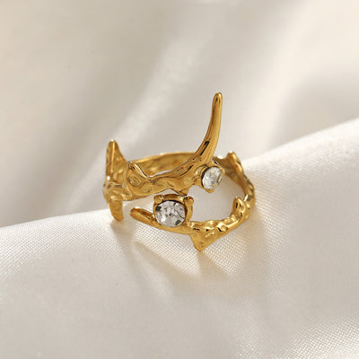 Jewelry Simple Style Commute Geometric 304 Stainless Steel Plating Open Rings