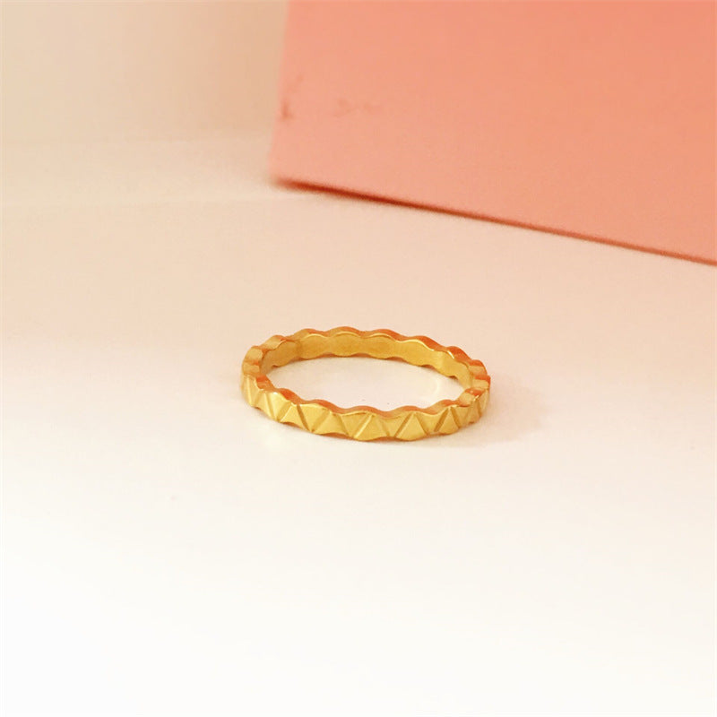 Jewelry Lady Geometric Titanium Steel Rings