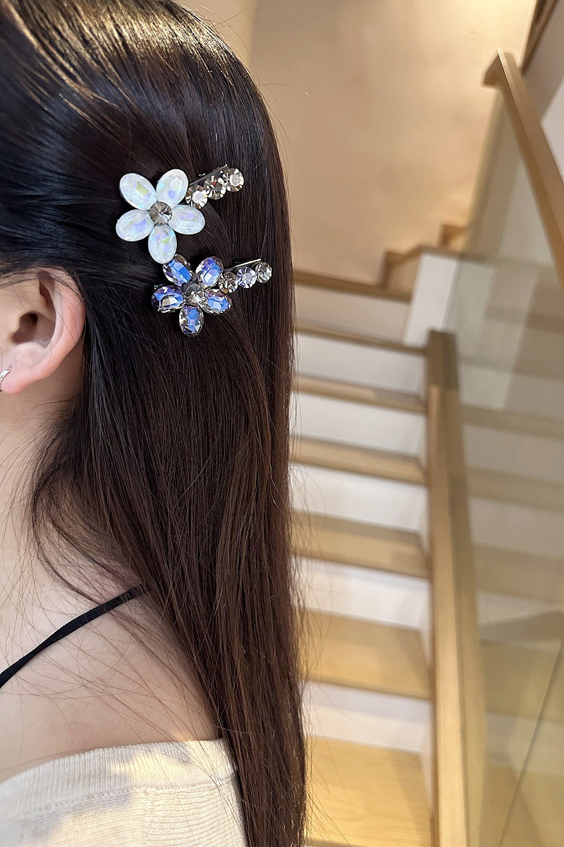 Women's Sweet Flower Rhinestone Hair Clip