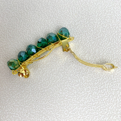 simple style irregular alloy crystal patchwork hair clip