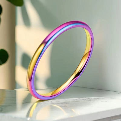 Jewelry Simple Style Geometric Titanium Steel Plating Rings