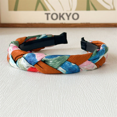 French Oil Painting Headband Female High Skull Top with Teeth Non-Slip Broken Hair Card Pressure Sweet out High Sense Hair Tie Headband