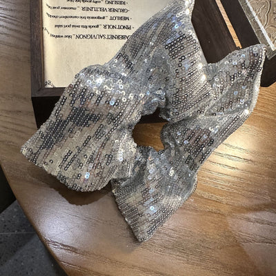 Women's Shiny Solid Color Sequins Hair Tie