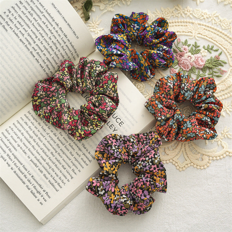 Women's Japanese Style Flower Cloth Handmade Hair Tie