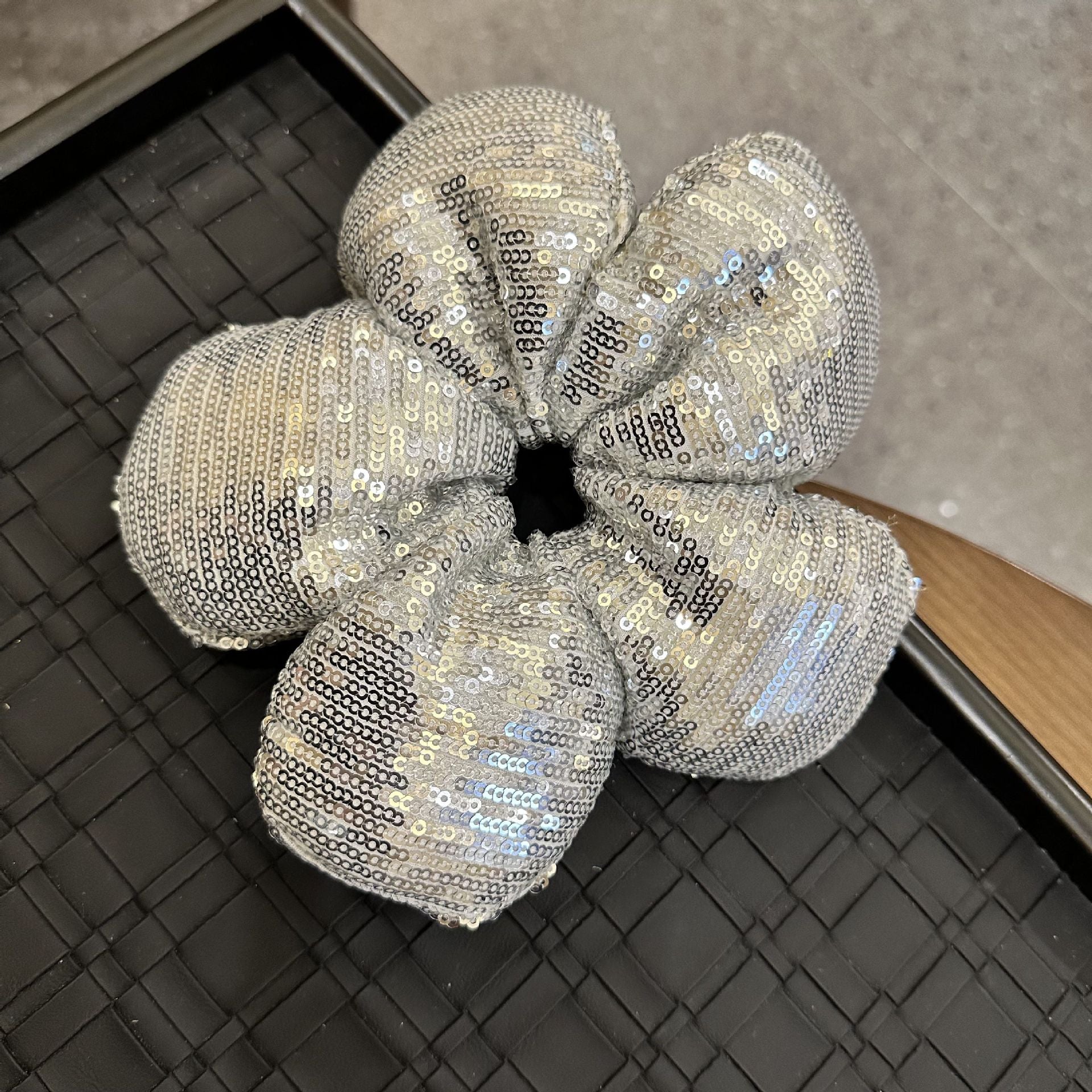 Women's Shiny Solid Color Sequins Hair Tie